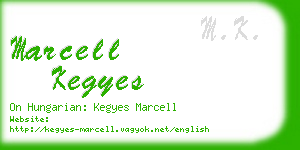 marcell kegyes business card